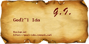 Geél Ida névjegykártya