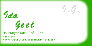 ida geel business card